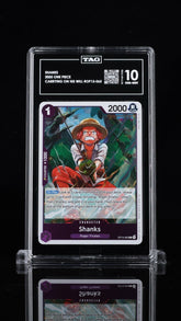 ‼️ Shanks OP13-065 One Piece Carrying On His Will Foil TAG GRADE 10~RANK #1!💨