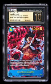 💎Monkey.D.Luffy #118 Alt Art OP11-118 A Fist of Divine Speed GRADE 10 PRISTINE