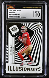 ‼️2021 Panini Illusions - Illusionists Trey Lance #ILL-12 (RC) GRADE 10! 💨