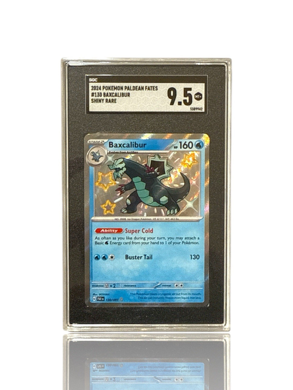 ‼️Pokemon Baxcalibur 130/091: Paldean Fates Holo GRADE 10! FAST SHIP~SHOOT OFFER