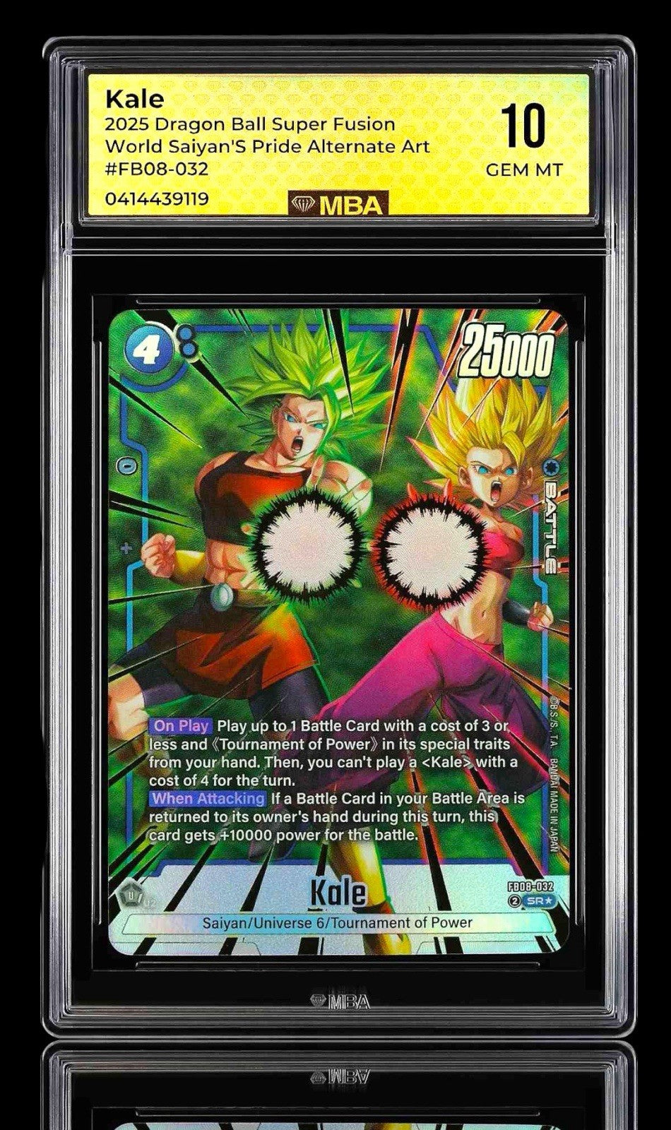 💚 Kale FB08-032 DRAGON BALL Alternate Art Dragon Ball SR+~ MBA GRADE 10!💨