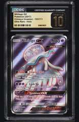 💜 Nihilego GX #103 Crimson Invasion Holo~PRISTINE 10 GOLD LABEL LOW TOP POP💨