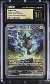 💙Pokemon Zekrom ex #166 Black Bolt GRADE 10 PRISTINE GOLD LABEL TOP POP!💨