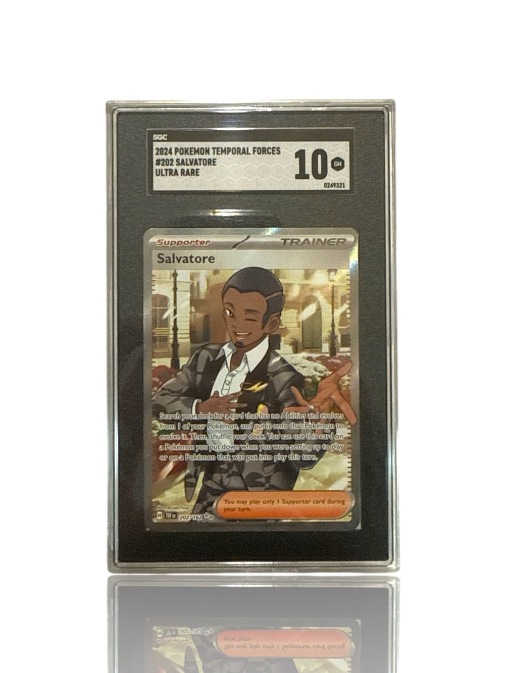 ‼️Pokemon Salvatore 202/162: Temporal Forces Holo GRADE 10~SHOOT OFFER!💨