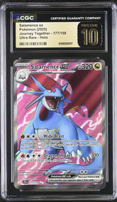 ‼️Salamence ex 177/159 Journey Together CGC 10 PRISTINE GOLD LABEL TOP POP!💨