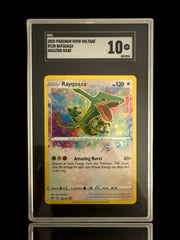 ‼️2020 POKEMON VIVID VOLTAGE # 138 RAYQUAZA AMAZING RARE GRADE 10! SHIPS FAST!💨