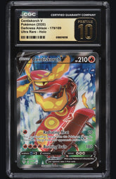 🔥 Centiskorch V 179 Pokemon Darkness Ablaze~PRISTINE 10 GOLD LABEL LOW TOP POP