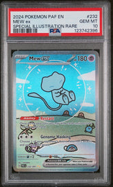 π Mew ex 232/091 Pokemon Paldean Fates Holo SIR PSA GRADE 10! FAST SHIPπ¨