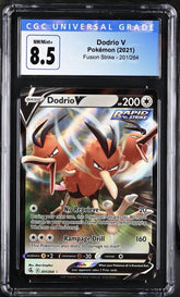 ‼️Pokemon Dodrio V 201/264~Fusion Strike Holo GRADE 8.5! FAST SHIP~SHOOT OFFER💨