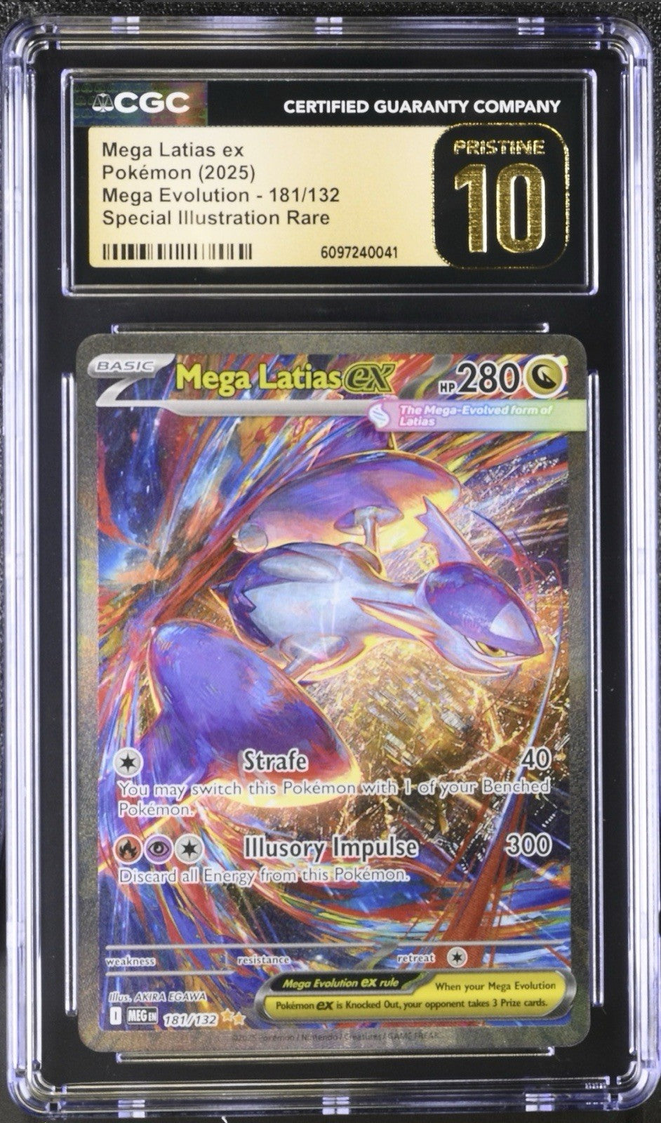 ‼️Mega Latias ex #181 Mega Evolution Holo GRADE 10 PRISTINE GOLD LABEL TOP POP💨
