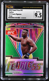 2022 Panini Prizm UFC - Fearless Francis Ngannou #15 Green Prizm GRADE 9.5~POP 1