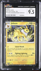 ⚡️ Jolteon 169 Cosmos Scarlet & Violet Promo GRADE 9.5! FAST SHIP~SHOOT OFFER💨
