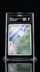 🔥Litwick 101/086: White Flare Holo TAG GRADE 9! SAME DAY SHIP~SHOOT OFFER!💨