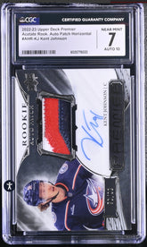 ‼️2022-23 Upper Deck Premier - Acetate Rookie Auto Patch Kent Johnson 76/99💨