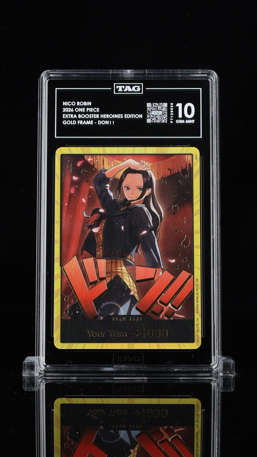 💎 DON!! Card Nico Robin Gold One Piece Heroines Edition TAG GRADE 10 POP 9!💨