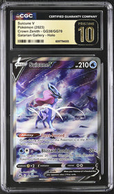 🌟Suicune V GG38 Crown Zenith Galarian Gallery GRADE 10 PRISTINE GOLD LABEL!💨