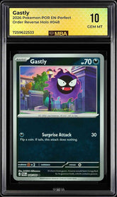 ⚠️ Gastly 048/088 Pokemon Perfect Order Reverse Holo~MBA GRADE 10~SHOOT OFFER💨