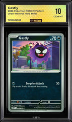⚠️ Gastly 048/088 Pokemon Perfect Order Reverse Holo~MBA GRADE 10~SHOOT OFFER💨