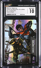 ‼️DC COMIC~Shiva vs. Nightwing CARD GRADE 10! FAST SHIP~SHOOT OFFER~TOP POP💨