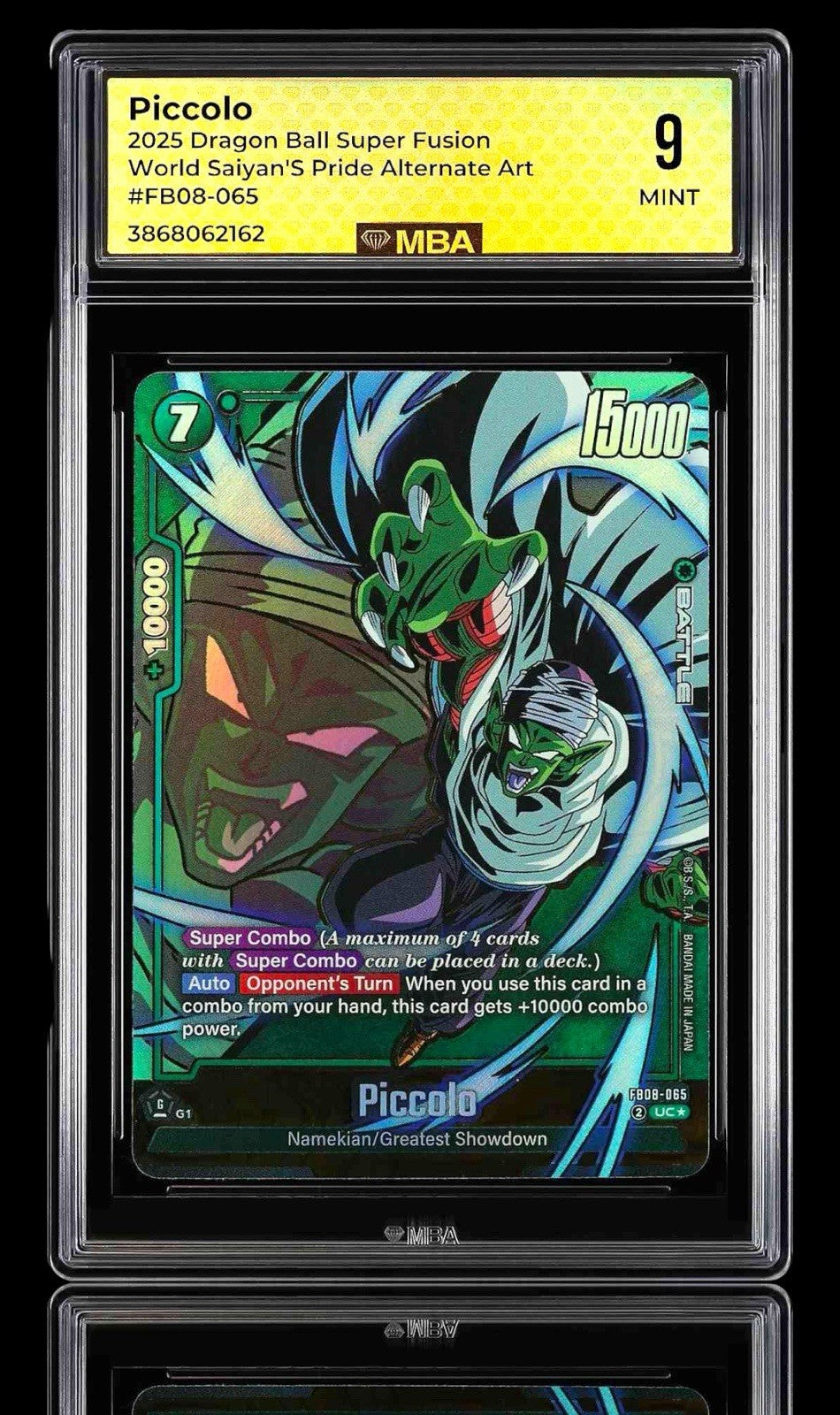 🚨 2025 Dragon Ball Super Fusion World Alternate Art Piccolo #FB08-065~MBA 9!💨