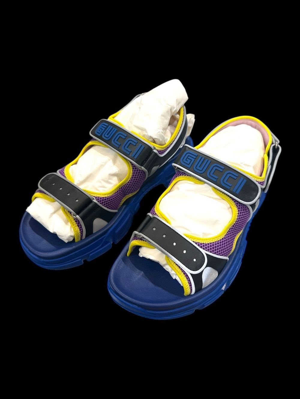 🔥NEW GUCCI MENS SANDALS BLUE & PURPLE RARE! GUCCI SIZE 13~SAME DAY SHIP!💨