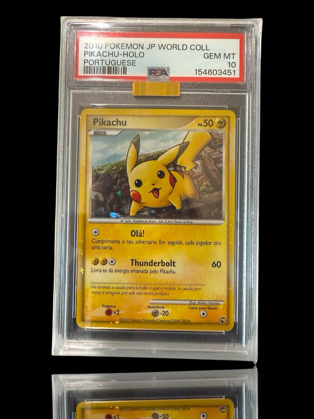 💛 Pikachu Portuguese World Collection Holo PSA 10 MBA PRISTINE GOLD DIAMOND 💎