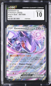 🚨 Genesect ex 067/086 Pokemon Black Bolt Holo~GRADE 10~FAST SHIP~ SHOOT OFFER💨