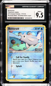 ‼️Remoraid Inverted Holo Layer Reverse Pokemon Ex Unseen Forces 2005~GRADE 9.5💨