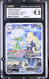 ‼️Cynthia's Roserade 184/182 Sv10: Destined Rivals Holo GRADE 9.5! SHIPS FAST💨