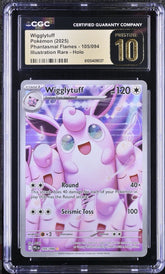 ‼️Wigglytuff 105/094 Phantasmal Flames GRADE 10 PRISTINE GOLD LABEL TOP POP!💨