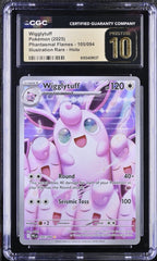‼️Wigglytuff 105/094 Phantasmal Flames GRADE 10 PRISTINE GOLD LABEL TOP POP!💨