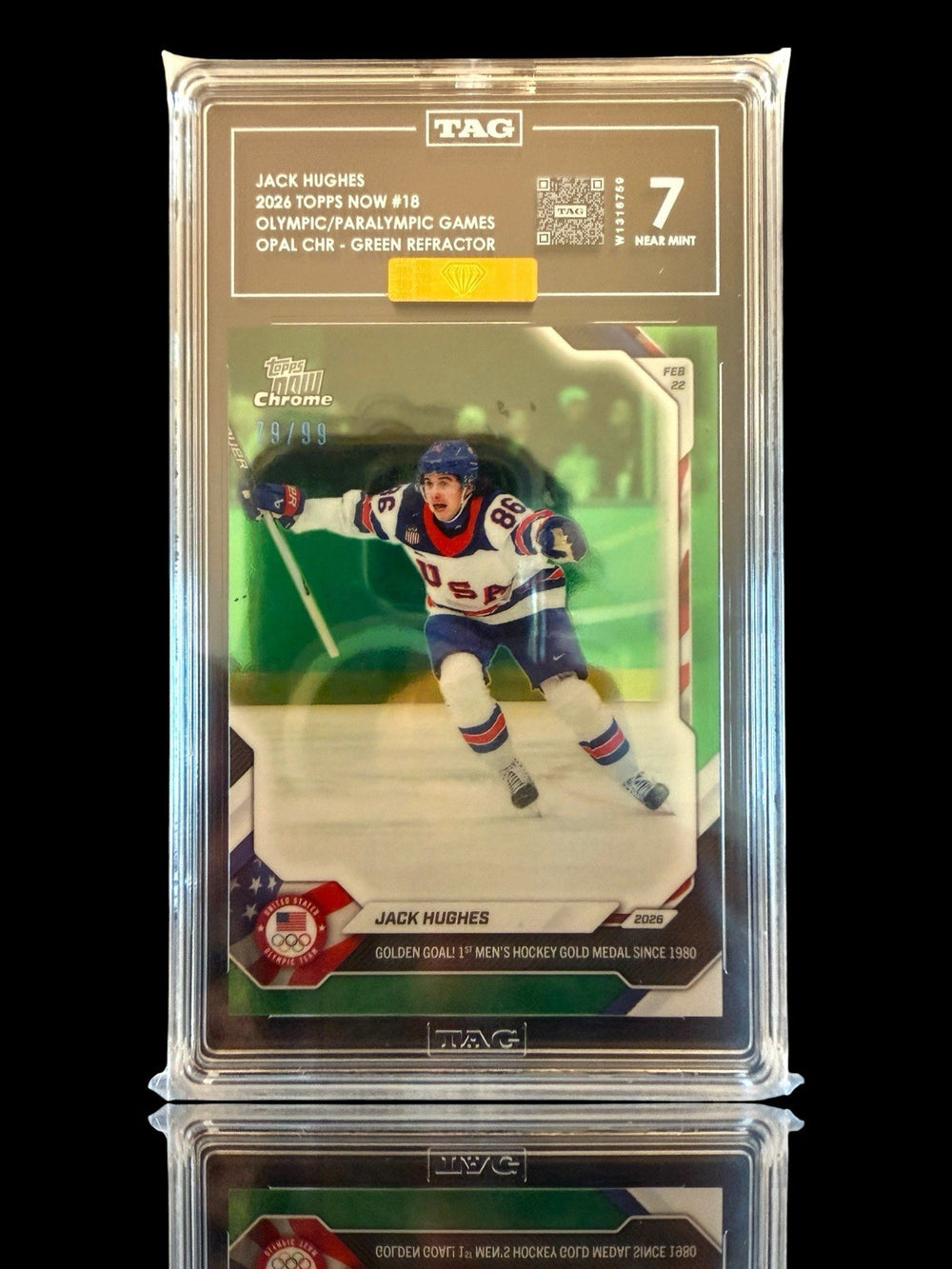 💎 JACK HUGHES 2026 TOPPS NOW #18 GREEN REFRACTOR /99~ TAG 7 MBA GOLD DIAMOND!💨