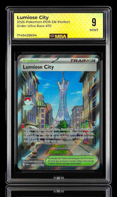 🚨 Lumiose City 111/088 Pokemon Perfect Order Holo~MBA GRADE 9~SHOOT OFFER💨