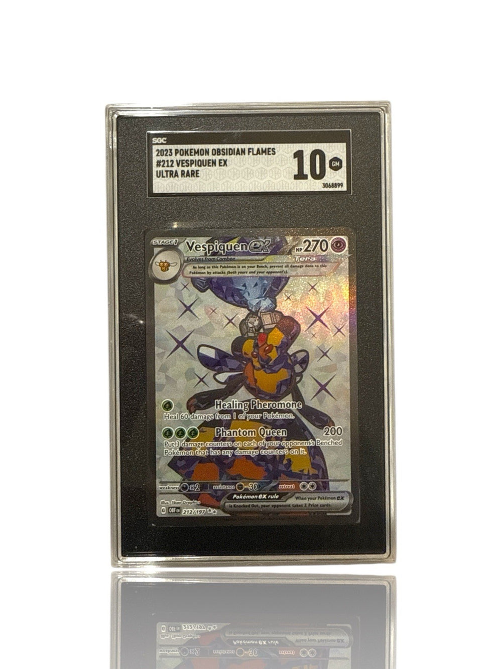 ‼️Pokemon Vespiquen ex 212/197: Obsidian Flames Holo GRADE 10~ FAST SHIPPING💨