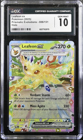 ‼️Leafeon ex 006/131: Prismatic Evolutions Holo GRADE 10~FAST SHIP SHOOT OFFER💨