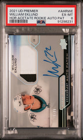 ‼️2021 UD PREMIER WILLIAM EKLUND HOR ACETATE ROOKIE AUTO PSA 6~SHOOT OFFER!💨