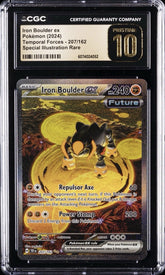 ⚡️Pokemon Iron Boulder ex #207 Temporal Forces GRADE 10 PRISTINE GOLD LABEL!💨
