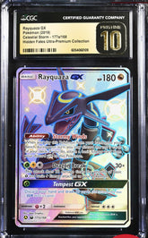 ‼️Rayquaza GX 177A/168 Alternate Art Holo GRADE 10 PRISTINE! SHIPS SAME DAY!⚡️