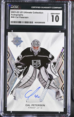 ‼️2021-22 Upper Deck Ultimate Collection~Cal Petersen #46 Autographs GRADE 10💨