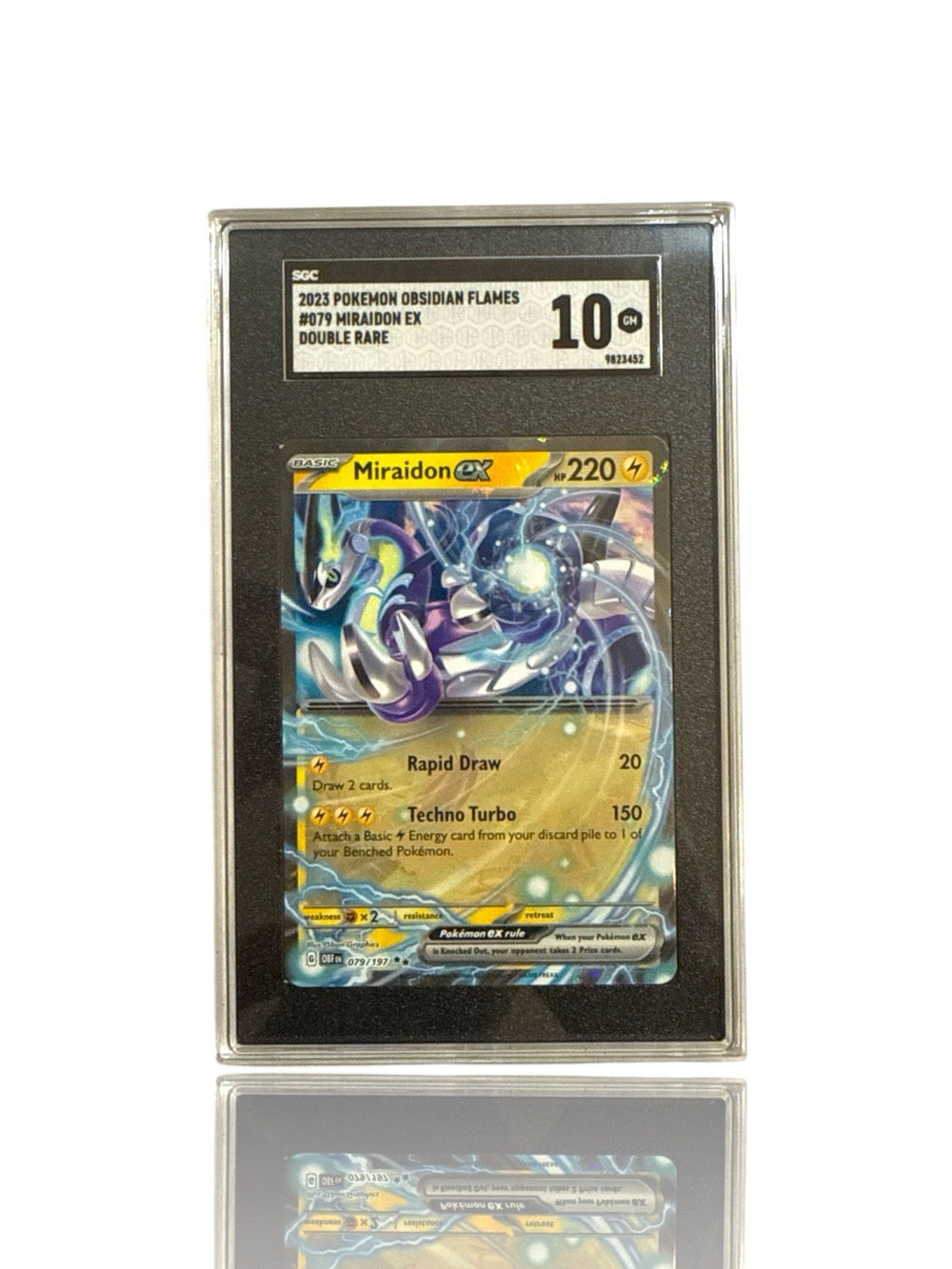 ‼️Pokemon Miraidon ex 079/197: Obsidian Flames GRADE 10! FAST SHIP~SHOOT OFFER💨