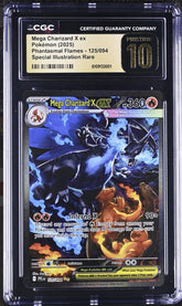🔥Pokemon Mega Charizard X ex #125 GRADE 10 PRISTINE GOLD LABEL TOP POP!💨