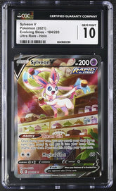 ‼️Sylveon V Pokémon (2021) Evolving Skies - 184/203 Ultra Rare - Holo GRADE 10💨