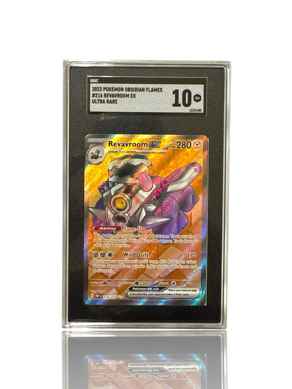 ‼️Pokemon Revavroom ex 216/197: Obsidian Flames Holo GRADE 10! SHOOT OFFER!💨