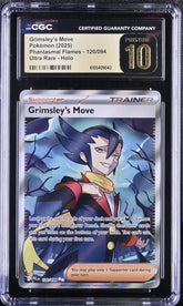‼️Grimsley's Move #120 Phantasmal Flames GRADE 10 PRISTINE GOLD LABEL TOP POP!💨