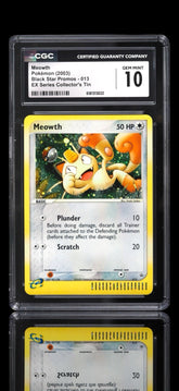 🔥 Meowth EX Series Collector's Tin 013 Nintendo Holo~ GRADE 10~ SHOOT OFFER💨