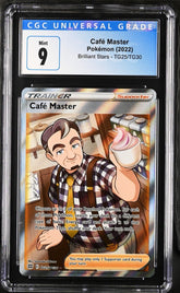 ‼️Cafe Master TG25/TG30 Swsh09: Brilliant Stars Trainer Gallery Holo GRADE 9!💨