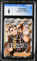 ‼️Cafe Master TG25/TG30 Swsh09: Brilliant Stars Trainer Gallery Holo GRADE 9!💨