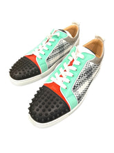 Christian Louboutin Louis Junior Spikes Orlato Flat Blue Low Top Sneaker 47~13