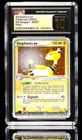 💎Pokemon Ampharos ex 89/97 Dragon Holo GRADE 10 PRISTINE GOLD LABEL TOP POP‼️