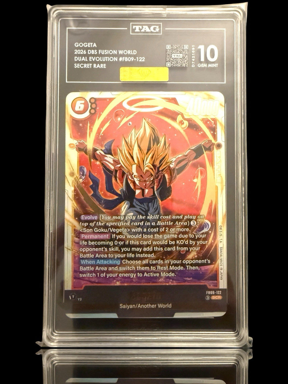 🚨 Dragon Ball Super Dual Evolution: Gogeta FB09-122~TAG 10 GOLD DIAMOND MBA! 💎